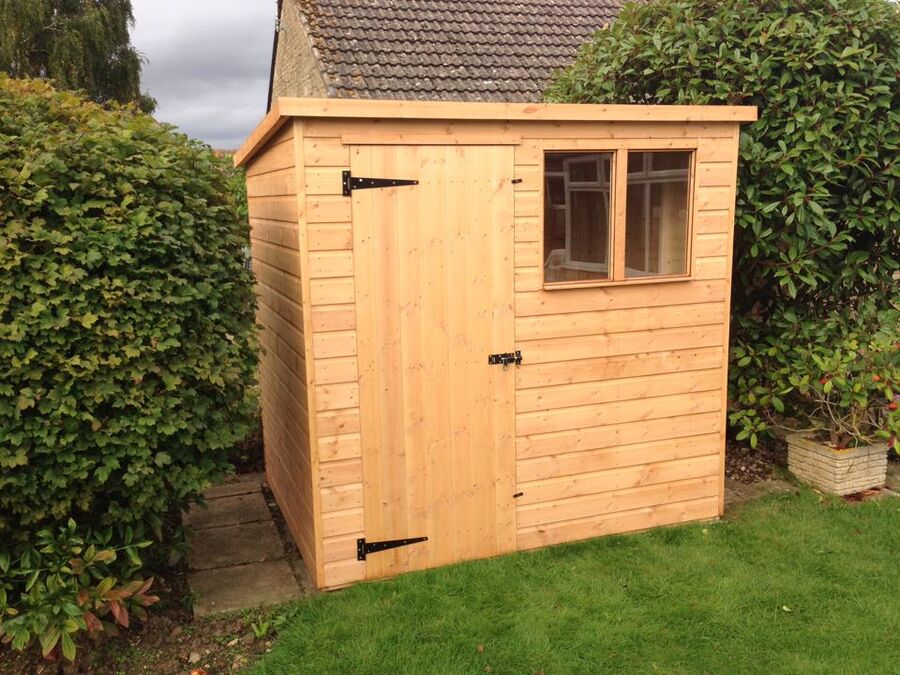 Small timber pent shed made to measure by Master Sheds